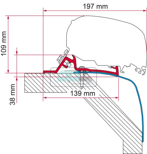 [OCS_2626265] Fiamma Adapter Laika Rexosline/ Kreos >09 500