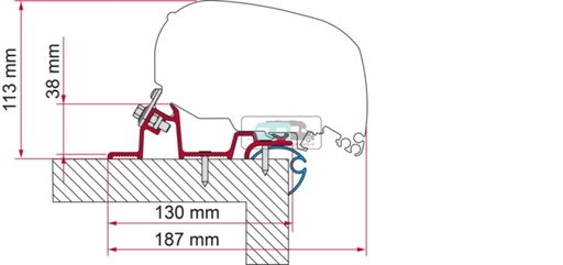 [OCS_A0013636] Fiamma Caravan Standard Adapter 340 F65/F80