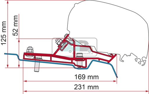 [OCS_2626276] Fiamma Adapter Ford Transit Van H2L3 320cm