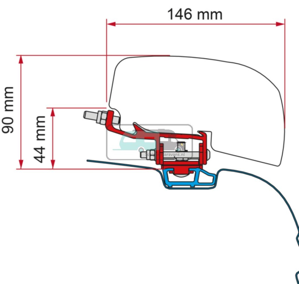 [OCS_A0013646] Fiamma VW T5/T6 Rail Kit L1/L2 F40Van