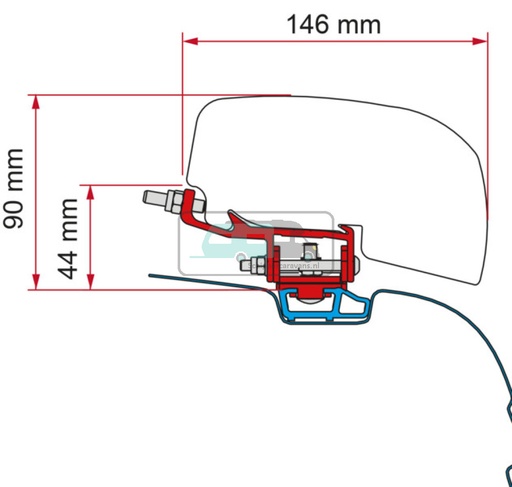 [OCS_2626277] Fiamma VW T5/T6 Rail Kit L1/L2 F40Van