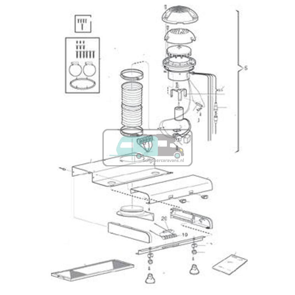[OCS_A0030624] Dometic Ventilator met Motor CK150/400