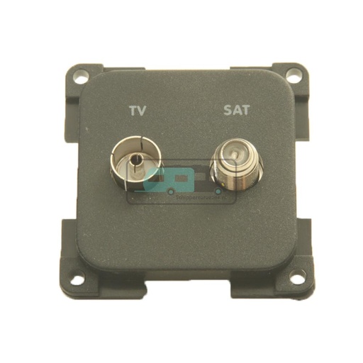 [OCS_A0006226L] Presto Contactdoos TV + SAT Inbouw S-10.000 Zwart