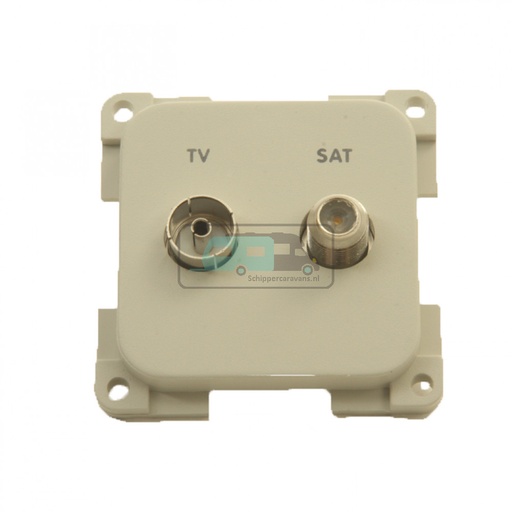 [OCS_0124061B] Presto Contactdoos TV + SAT Inbouw S-10.000 Grijs