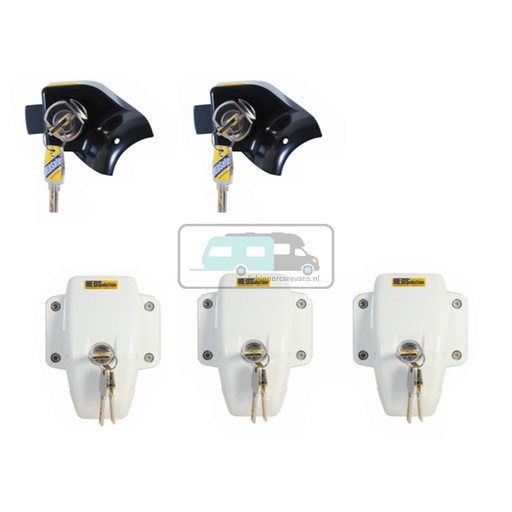 [OCS_0125268] HEOSafe Set Ducato + 3x Door Frame Lock Zwart Wit