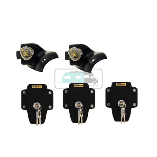 [OCS_0125270] HEOSafe Set Ducato + 3x Door Frame Lock Zwart