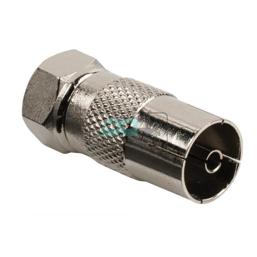 [OCS_A0034134L] Koppelstuk coaxstekker male>F-stekker.