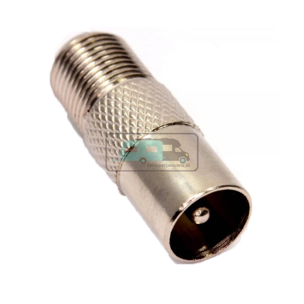 [OCS_A0034122L] Koppelstuk F-stekker>Coaxstekker male. 