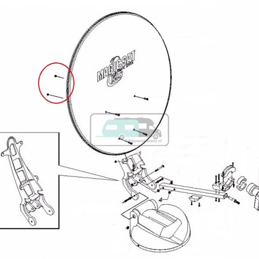 [OCS_0128023] Teleco Zelfborgende moer M6 UNI 7474 nr. 3684