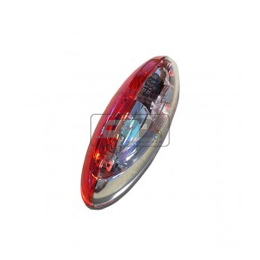 [OCS_A0035208L] Jokon Markering SPL2010 Ovaal Opbouw Rood/Wit Grijs Frame 12/24V