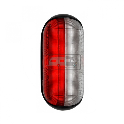 [OCS_0210022B] Jokon Markering SPL2000 Ovaal Opbouw Rood/Wit 12/24V