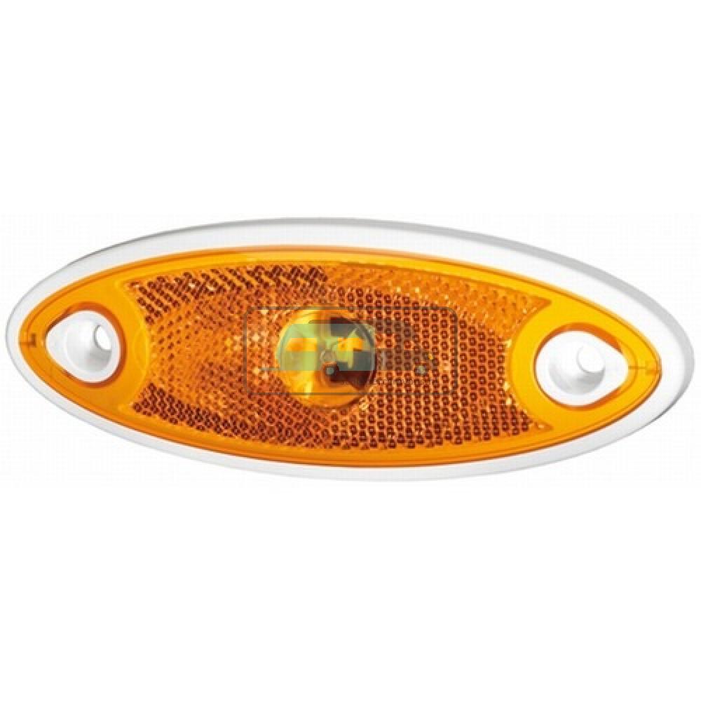 [OCS_A0034955L] Hella Zijmarkering LED Ovaal Opbouw Oranje-Wit Frame