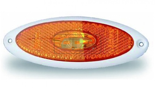 [OCS_0210053] Jokon Zijmarkering LED SMLR2010 Ovaal Opbouw Oranje-Wit Frame