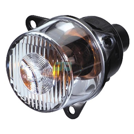 [OCS_0210064] Hella Knipperlicht met Oranje Gloeilamp 12V Rond Wit