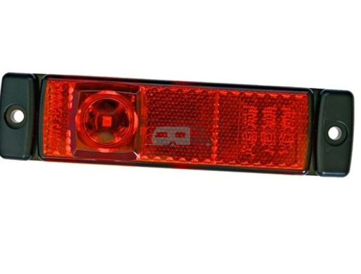 [OCS_A0034983] Hella Markering LED met Reflector Rechthoekig Opbouw Rood 50cm Kabel