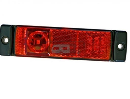 [OCS_0210094] Hella Markering LED met Reflector Rechthoekig Opbouw Rood 5mtr Kabel