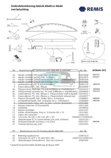 [OCS_0401096] Remis Streamline Dakluik Afdichtrubber 40x40 1.63m