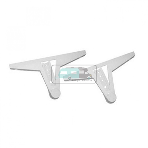 [OCS_0402013B] Kunststof uitvoering. Wit à 2 stuks.