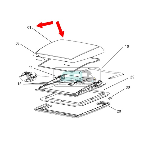 [OCS_0402049] Dometic Mini Heki Dakluikkap