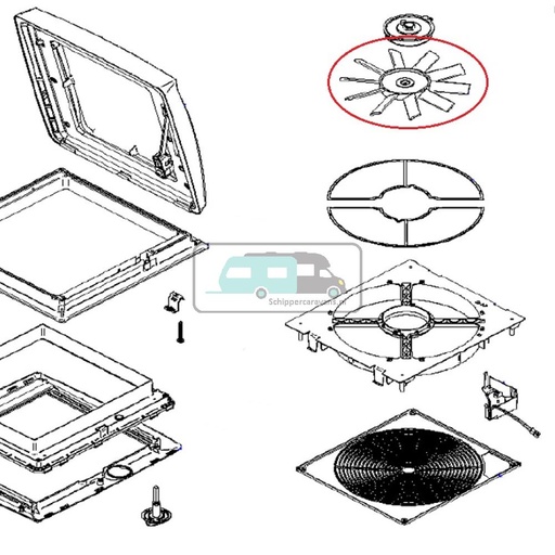 [OCS_A9902617] Thule Vent Motor + Fan Blade Ventilator
