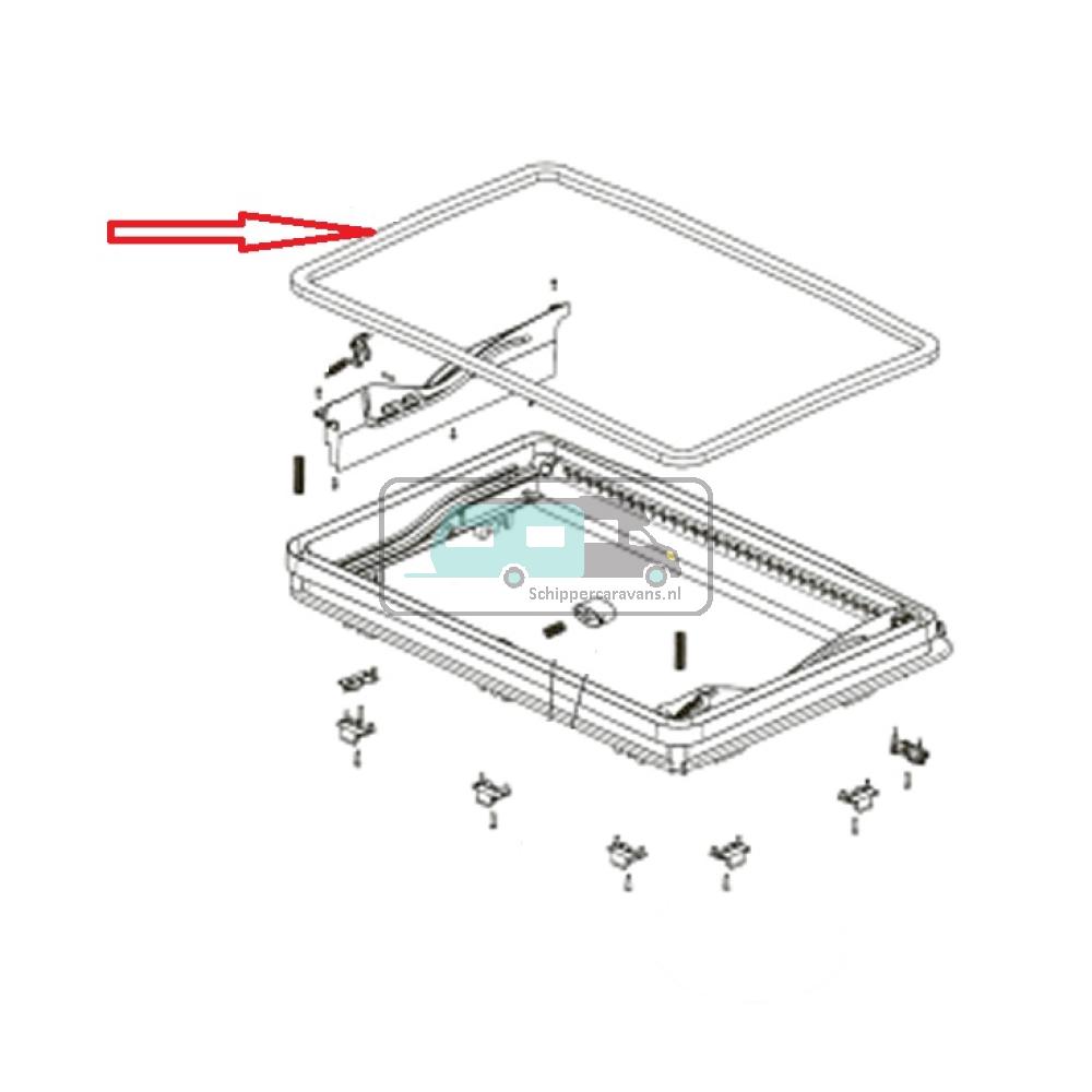 [OCS_A9906010] Dometic Midi Heki Afdichtrubber 2,3 mtr