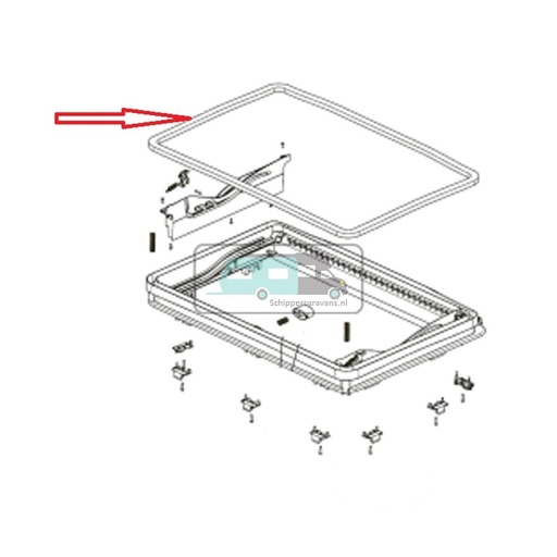 [OCS_A9906010] Dometic Midi Heki Afdichtrubber 2,3 mtr