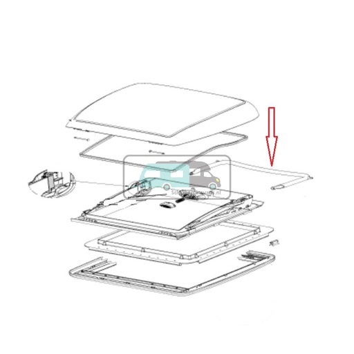 [OCS_A9903925] Dometic Mini Heki Beugel met montage onderdelen