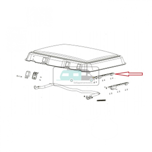 [OCS_0402139] Dometic Midi Heki Plaatje Beugel Uitvoering