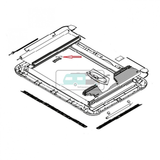 [OCS_0402140] Dometic Heki 3/4 Plus Vergrendeling met Veer Hor/Verduistering