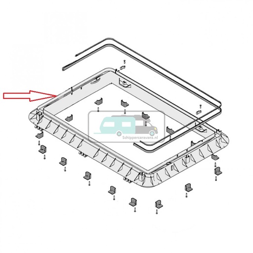 [OCS_0402141] Dometic Heki 2 Buitenkader Crème