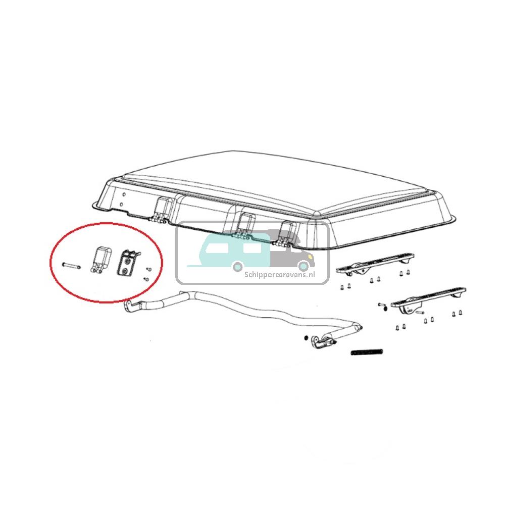 [OCS_A9906008] Dometic Midi Heki Scharnier met Montagedelen