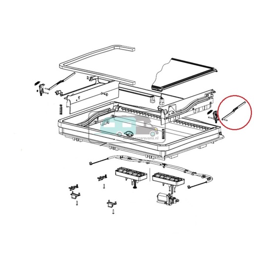 [OCS_A9906320] Dometic Midi Heki Uitzethendel (L+R)