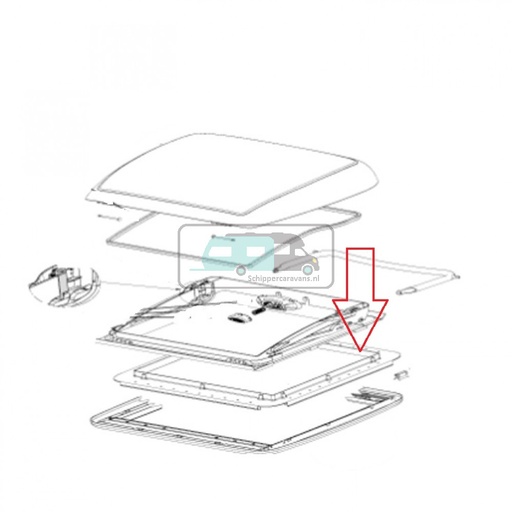 [OCS_0402169] Dometic Mini Heki montagefr. 25-42 mm RAL9001