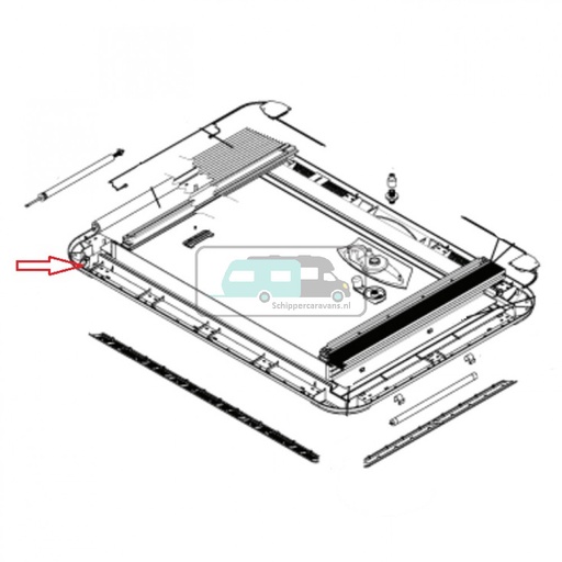 [OCS_0402172] Dometic Heki 3/4 Plus Binnenkader Crèmewit