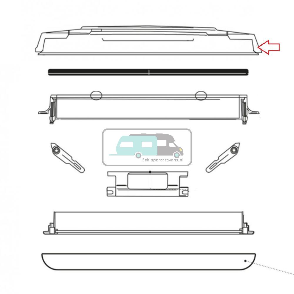[OCS_A9905787] Fiamma Dakluikkap 50x50cm Crystal