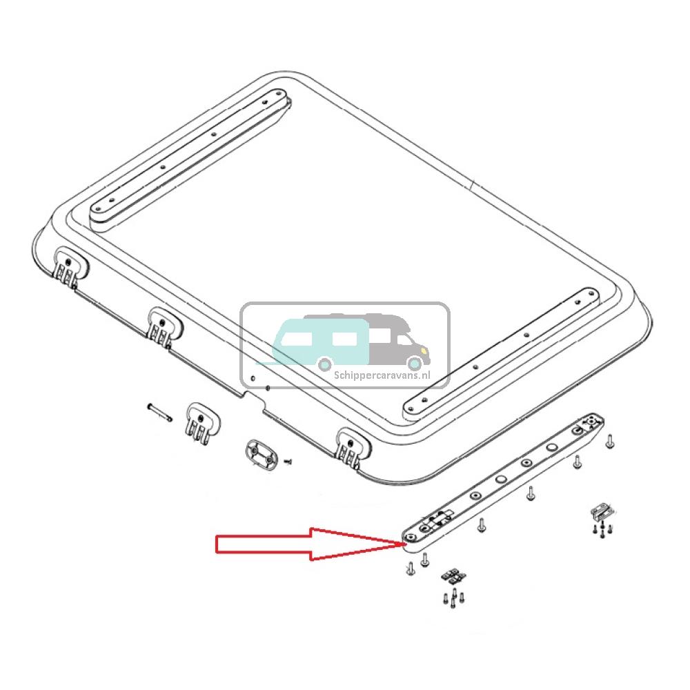 [OCS_A9903947] Dometic Heki 3 adapter rail+montagedelen 15-20