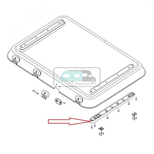[OCS_0402461] Dometic Heki 3 adapter rail+montagedelen 15-20