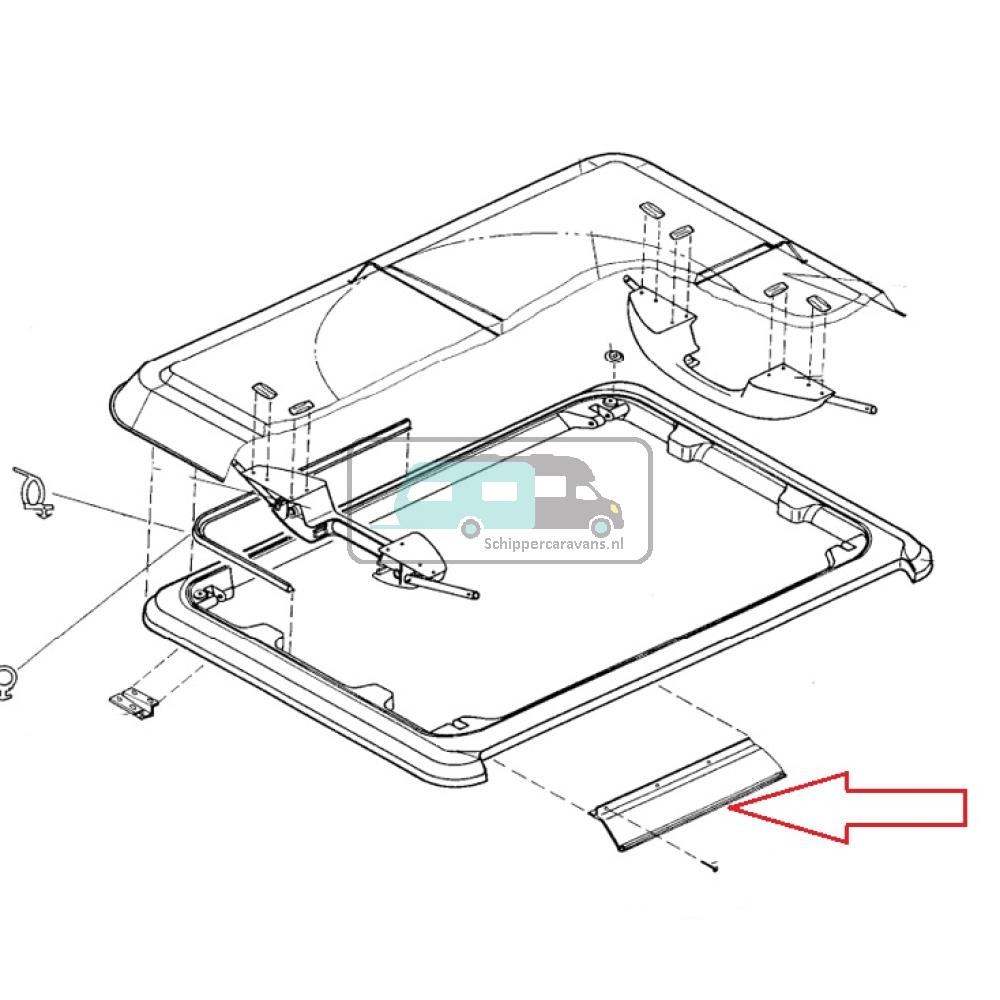 [OCS_A9905334] Dometic Heki 1 Scharnier boven 540E13