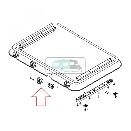 [OCS_0402481] Dometic Heki 3/4 Plus Scharnier met Montagedelen