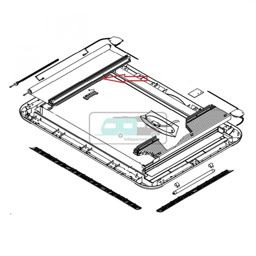 [OCS_0402483] Dometic Heki 3 Plus Insectenhor Plissé