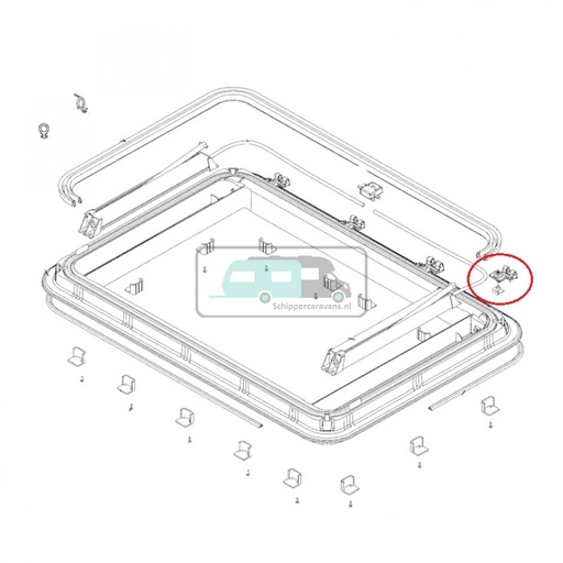 [OCS_0402486] Dometic Heki 3 Scharniervergrendeling