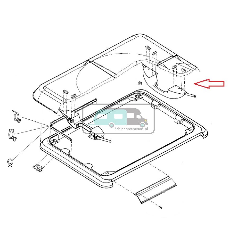 [OCS_A0030740] Dometic Heki 1 Glaskoepel Grijs
