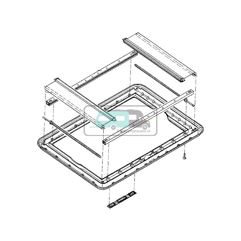 [OCS_A0030811] Dometic Heki 1 binnenkader compl. Crème