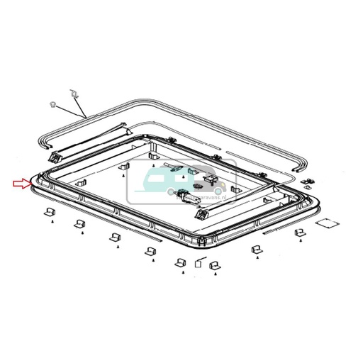 [OCS_A0030729] Dometic Heki 3 Buitenkader