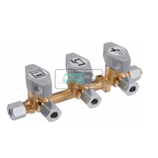 [OCS_A0036885L] GOK Gasdistributieblok 3-Weg 10-8mm