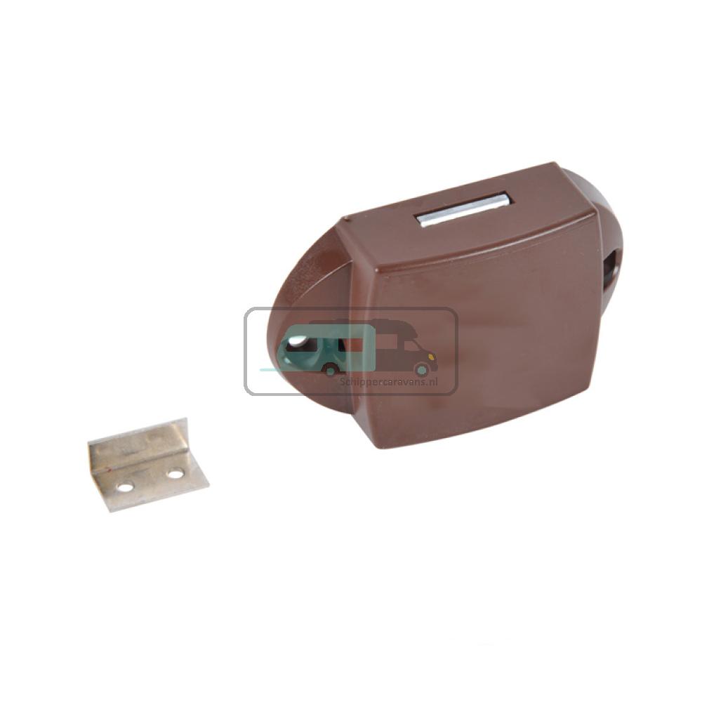 [OCS_A0034880L] Drukknopslot Spanjolet Eenzijdig Bedienbaar Bruin