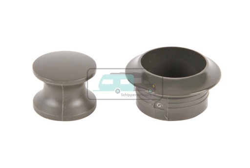 [OCS_0803017B] Knop+Ring Pushlock Grijs 2st.