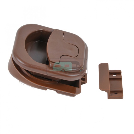 [OCS_0803033B] Kastdeurslot Rond Inbouw Bruin