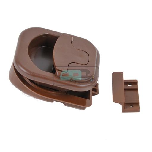 [OCS_A0037352L] Kastdeurslot Rond Inbouw Bruin