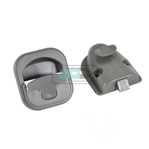 [OCS_A0037355L] Toiletdeurslot Rond Inbouw Grijs